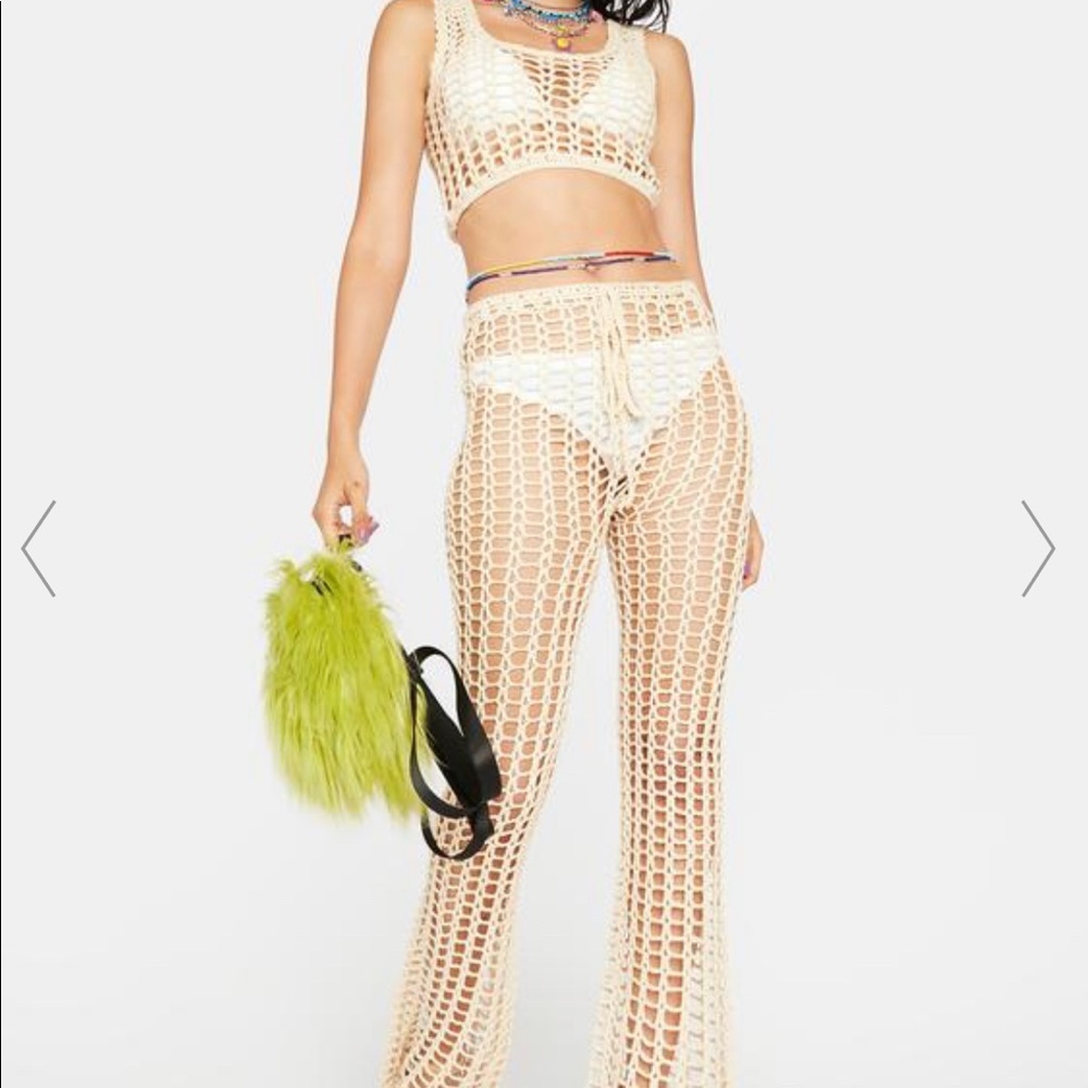 Dolls kill CROCHET PANTS SET. Super cute for festivals!